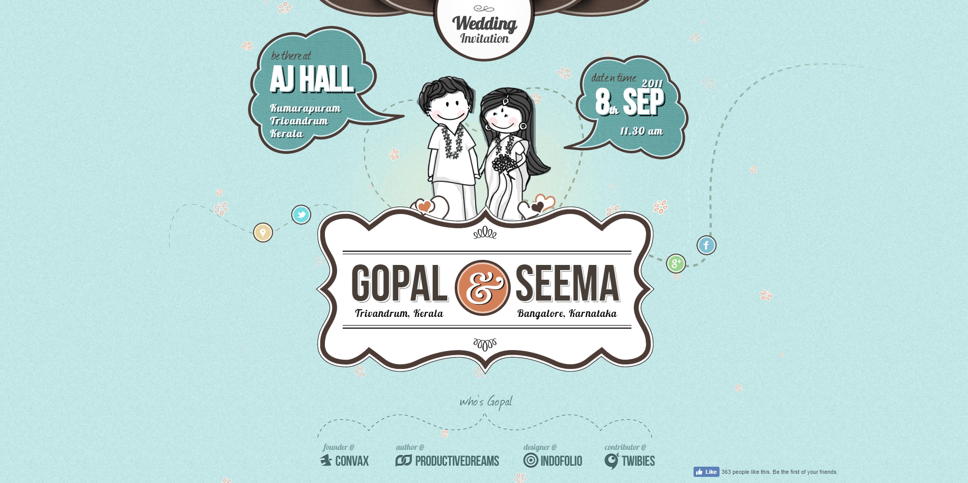 Gopal Raju and Seema Raju Wedding Invitation